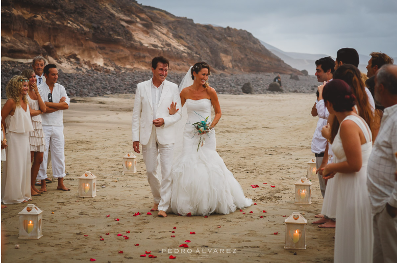 Boda en la playa canarias