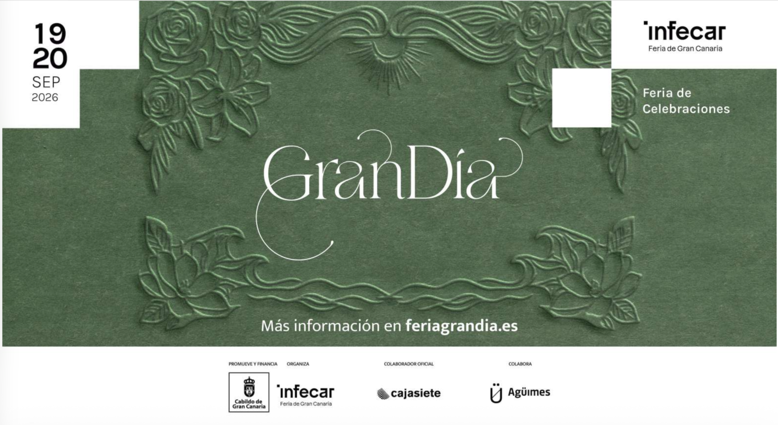 Cartel de Gran Día, Feria de Celebraciones 2026, la feria de bodas de Gran Canaria en el Recinto Ferial de Agüimes